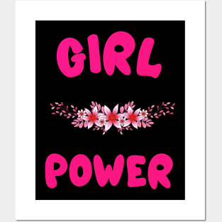 GIRL Power Quotes Hot Pink Posters and Art